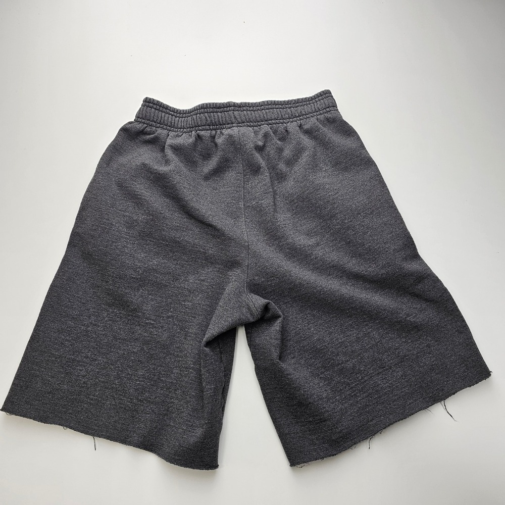 Champion Mens Fleece Sweat Shorts Charcoal Grey Raw Hem Y2K Preppy Size Medium - Picture 12 of 12
